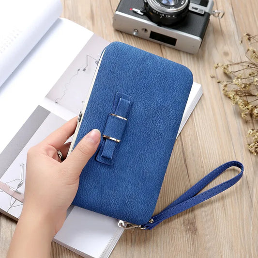 Fashion Women's Long Clutch Wallet - Card Holder, Cellphone Case & Wristlet Handbag