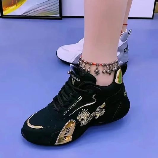 Designer Summer Leather Sneakers - Lightweight Waterproof Casual Sports Shoes for Women