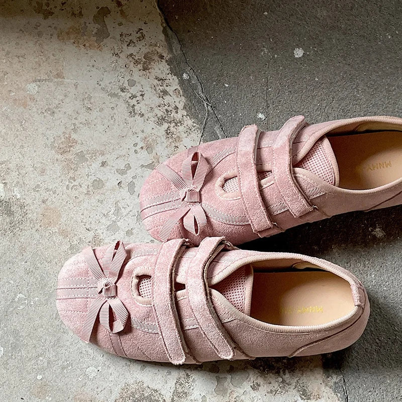 Women’s Mary Jane Cross-Strap Flats - Elegant Round-Toe Ballerinas with Soft Comfortable Sole