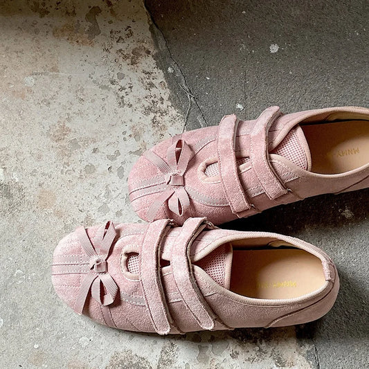 Women’s Mary Jane Cross-Strap Flats - Elegant Round-Toe Ballerinas with Soft Comfortable Sole