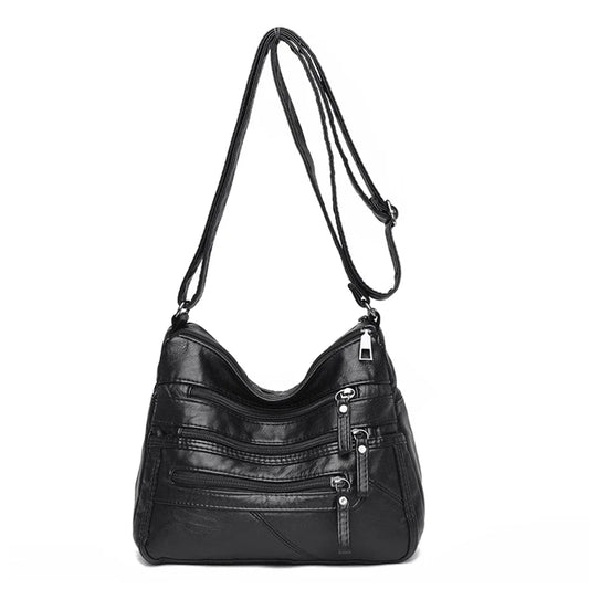 Velira Multi-Pocket Soft Leather Crossbody - Classic Designer Shoulder Bag for Women