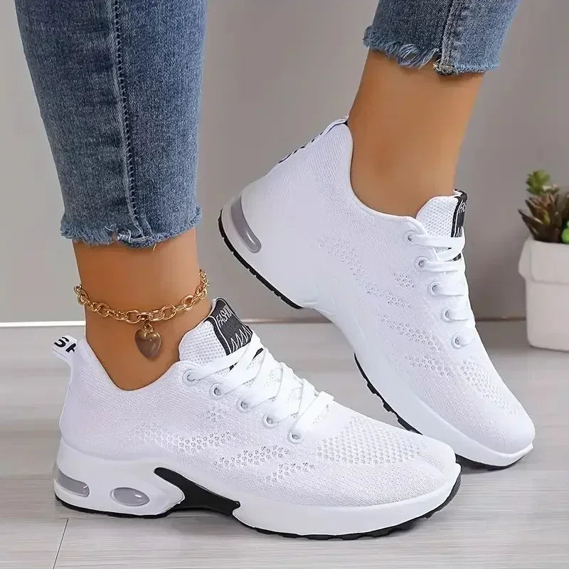 Casual Mesh Sneakers - Lightweight Platform Running Shoes, Breathable Luxury Footwear for Daily Outdoor Wear