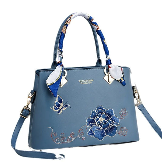 Bohemian Embroidered Elegance – Premium Oversized Wedding & Shopping Crossbody Tote