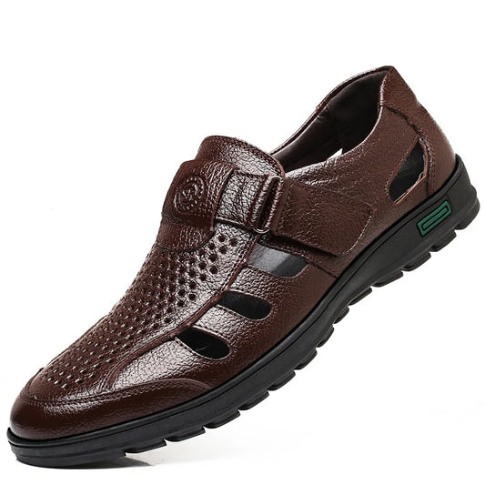 VenturoSoft Leather Sandals