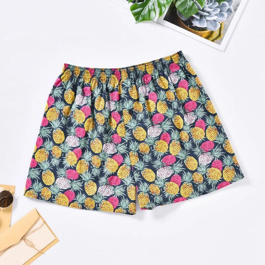 Men’s 100% Cotton Boxer Brief - Soft, Comfortable, Stretch Home Shorts with Aloe Fabric