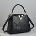 Astra Luxe - Genuine Leather Ostrich Pattern Shoulder & Crossbody Bag for Women