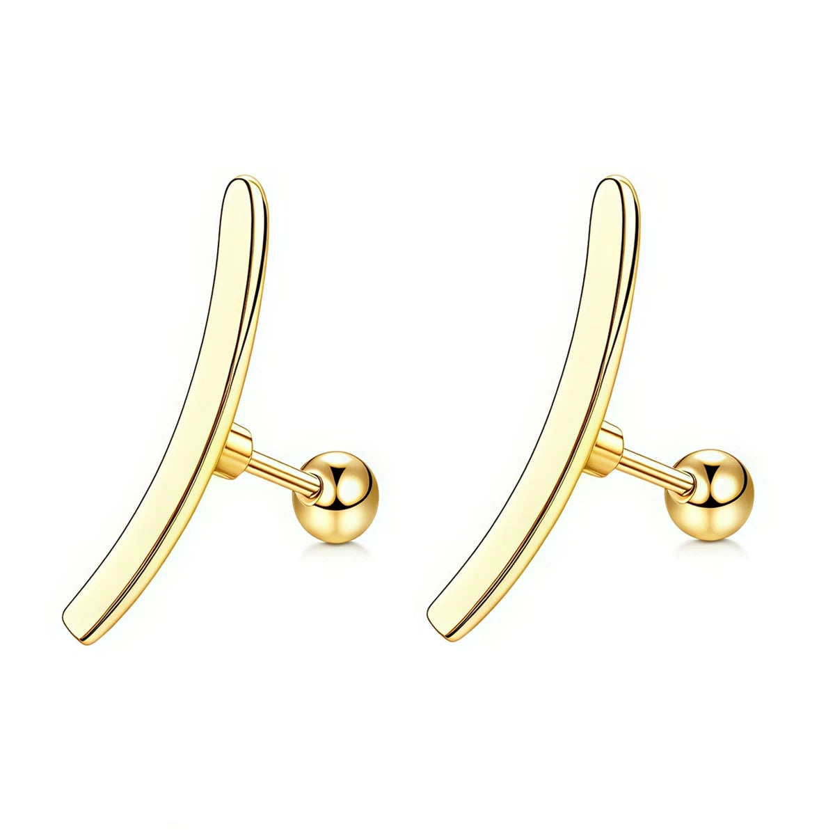 Beautiful Screw Back Cubic Zirconia Stud Earrings - Luxury Cartilage, Conch & Helix Piercing Jewelry for Women