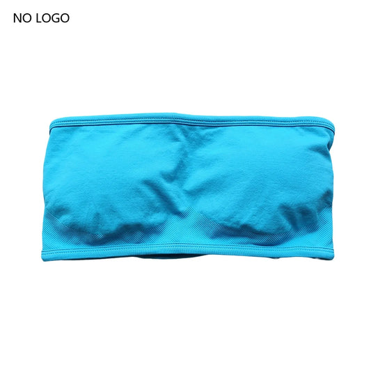 RFTE Backless Bandeau Sports Bra - Seamless Crop Top for Women, Yoga & Gym Workout, Push-Up Fitness Sportswear