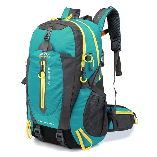 40L Water-Resistant Travel & Hiking Backpack - Outdoor Camping, Trekking, Laptop Daypack for Men & Women