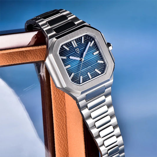 Pagani Design Men’s Luxury Quartz Watch - Sapphire Glass, Stainless Steel Sports Timepiece, Waterproof Wristwatch