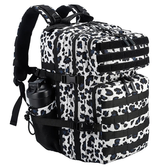LHI 45L Tactical Backpack for Men & Women - Large Outdoor Sports Hiking Gym Bag with Bottle Holder