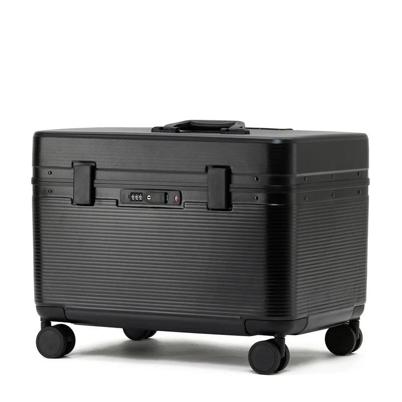 Aluminum Alloy Frame ABS Trolley Suitcase - Top-Opening Boarding Luggage with Universal Wheels & TSA Customs Code Lock