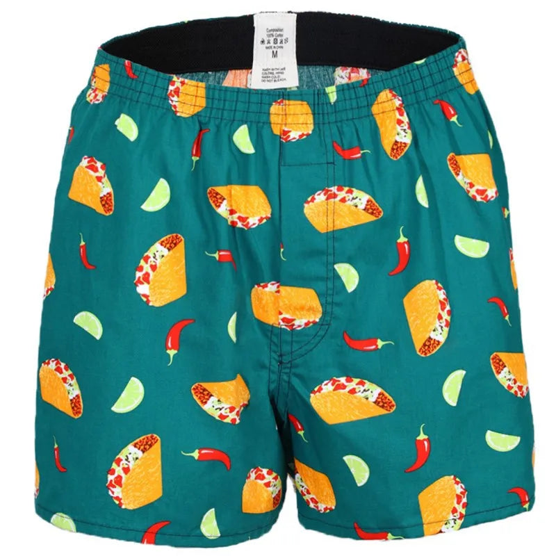 Men’s 100% Cotton Boxer Brief - Soft, Comfortable, Stretch Home Shorts with Aloe Fabric