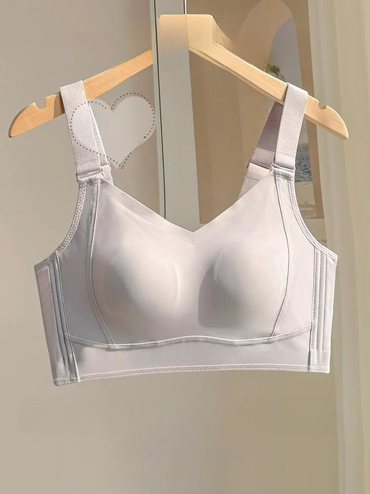 Ultra-Thin Wireless Full Cup Bra - Side Support Sports & Leisure Bra for Women, Summer Comfort, Large to Small Chest Sizes