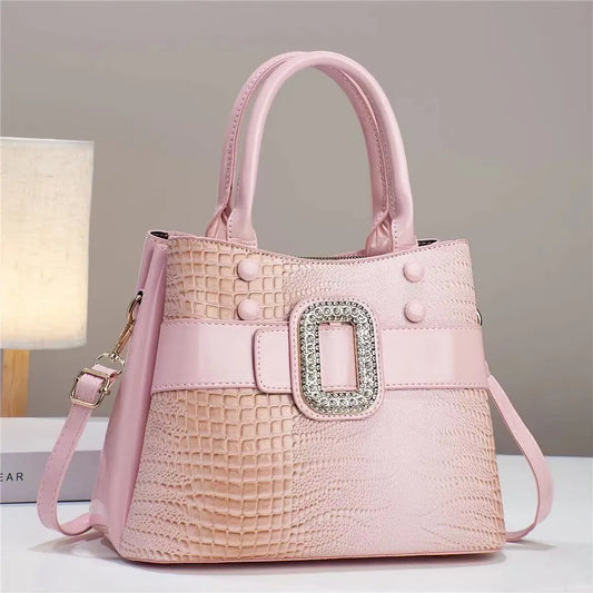 CrocElite CarryAll - Premium Leather Shoulder & Crossbody Tote for Women