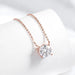 Smyoue 1–5CT D Color Moissanite Pendant Necklace - 925 Sterling Silver Rose Gold Plated Lab Diamond Necklace for Women, Sparkling Classic Fine Jewelry