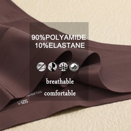 3-Piece Seamless G-String Lingerie Set - Breathable Low-Waist T-Back Panties for Women