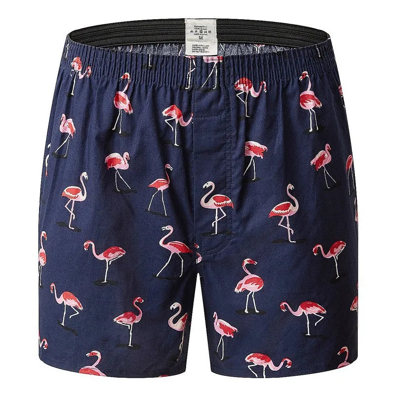 Men’s 100% Cotton Boxer Brief - Soft, Comfortable, Stretch Home Shorts with Aloe Fabric