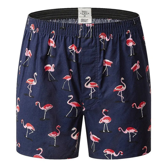 Men’s 100% Cotton Boxer Brief - Soft, Comfortable, Stretch Home Shorts with Aloe Fabric