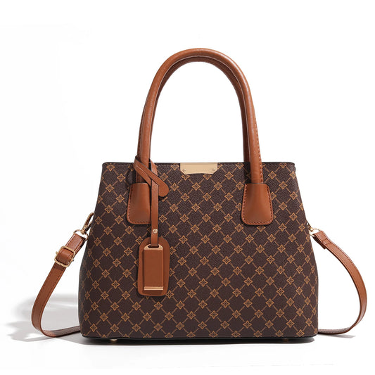 Lychee Grain Elegance – Chic European Shoulder & Crossbody Satchel