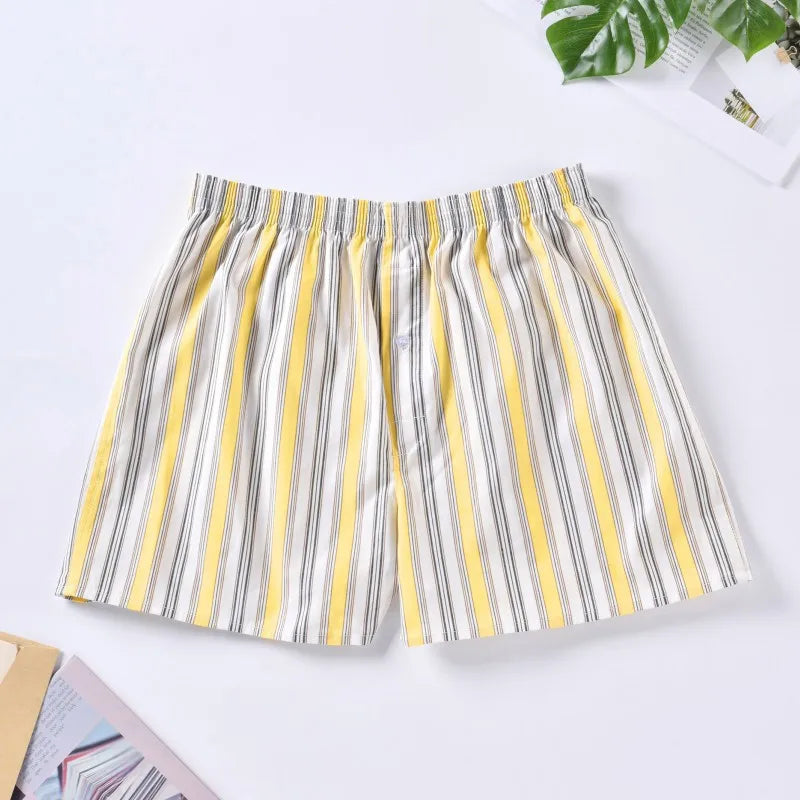 Men’s 100% Cotton Boxer Brief - Soft, Comfortable, Stretch Home Shorts with Aloe Fabric