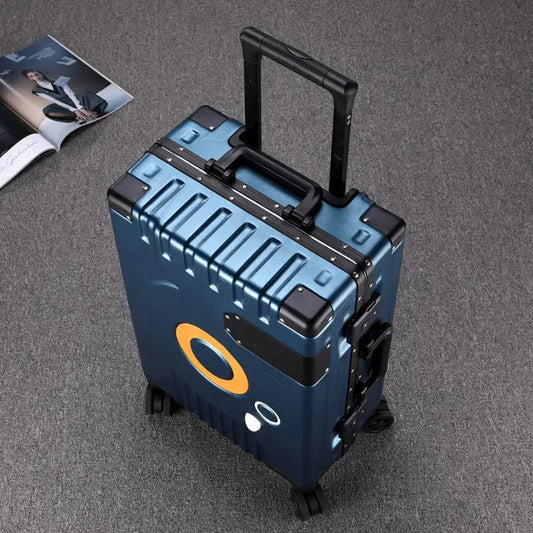 Aluminum Frame Suitcase - Silent Wheels, TSA Lock, Fashion Rolling Trolley Luggage 20/22/24/28 Inch