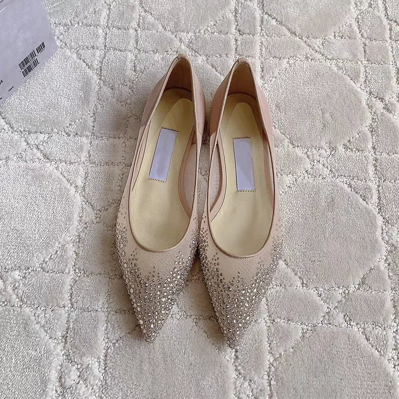 Spring & Autumn Women’s Mesh Stiletto Shoes - Pointed Toe, Shallow Design