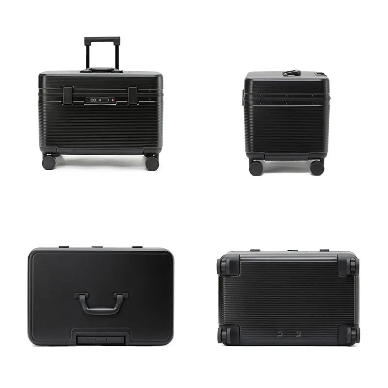 Aluminum Alloy Frame ABS Trolley Suitcase - Top-Opening Boarding Luggage with Universal Wheels & TSA Customs Code Lock