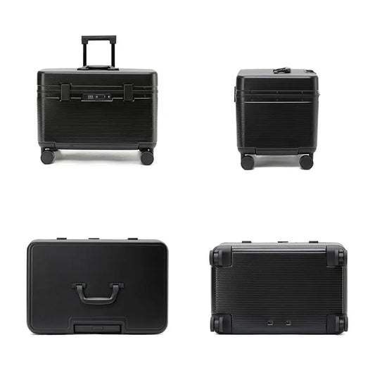 Aluminum Alloy Frame ABS Trolley Suitcase - Top-Opening Boarding Luggage with Universal Wheels & TSA Customs Code Lock