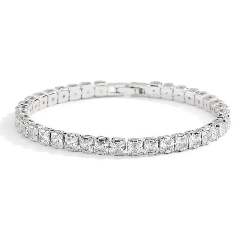 Real 3MM D VVS Moissanite Tennis Bracelet - 925 Sterling Silver Sparkling Jewelry for Women