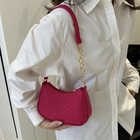 LunaFelt Mini Crescent - Fashion Shoulder & Underarm Saddle Bag for Women