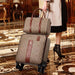 Luxury PU Leather Travel Luggage Set - Women's Rolling Suitcase with Handbag, Men's Trolley Carry-On Bag
