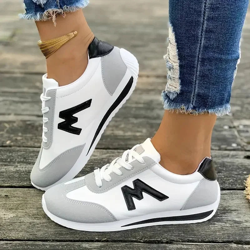 Fashion Round-Toe Sneakers - Versatile, Comfortable, Breathable Casual Shoes for Women