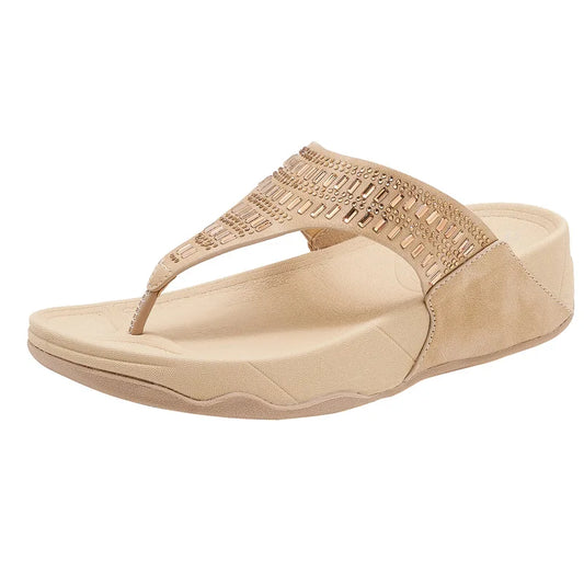 Crystalé Shine Flip-Flops