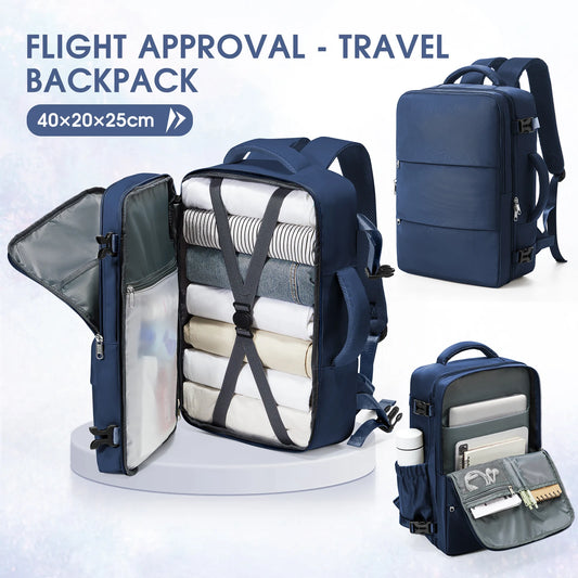 Ryanair Approved Notebook Travel Backpack - Waterproof Laptop Cabin Bag for Men & Women