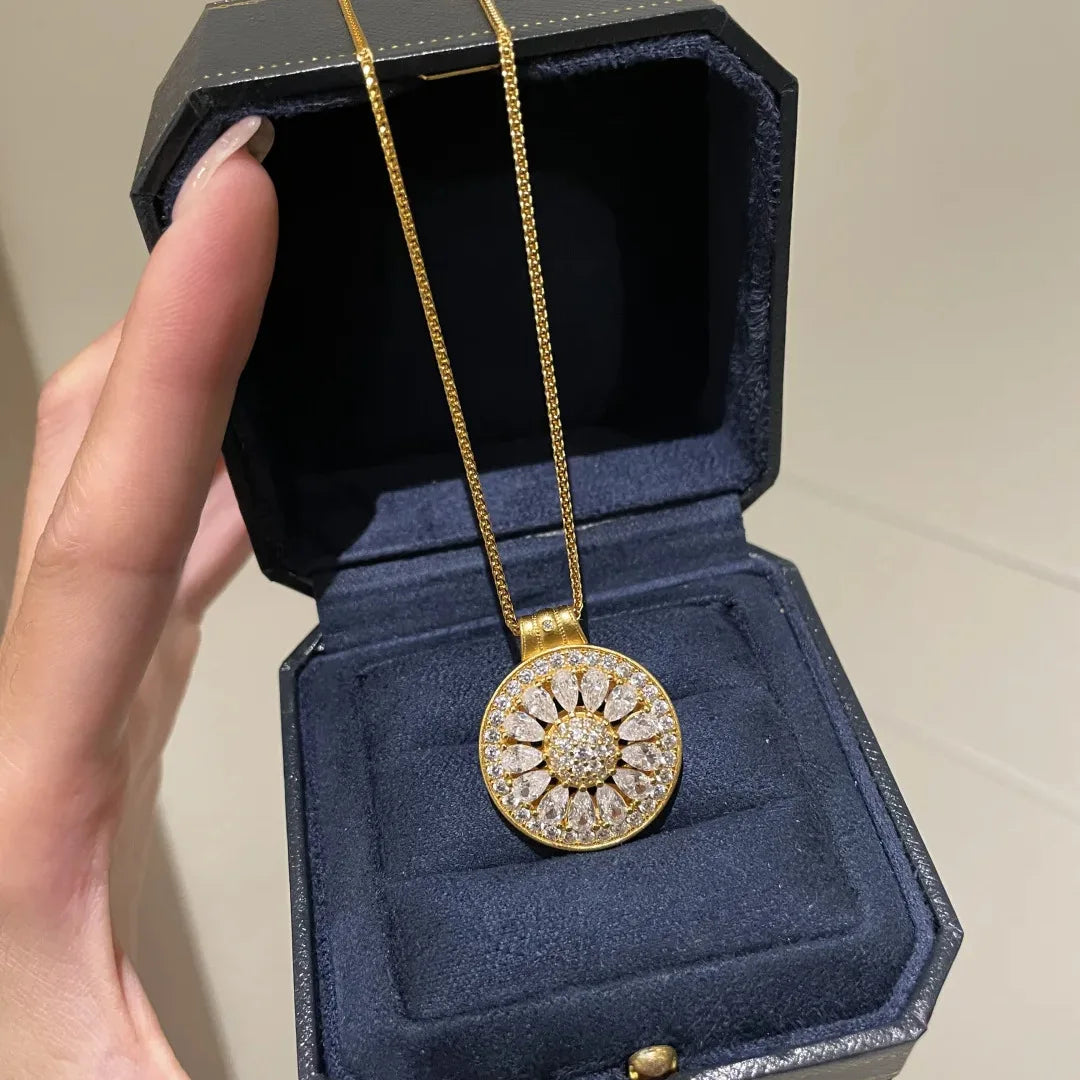 Real 14K Gold Pendant Necklace for Women - Fine 14K Gold Jewelry with Gemstone & Diamond, Elegant Wedding & Everyday Pendant