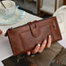 Fashionable PU Leather Long Wallet - Unisex European & American Style Multi-Card Organizer with Phone Pocket