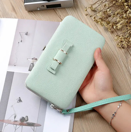Fashion Women's Long Clutch Wallet - Card Holder, Cellphone Case & Wristlet Handbag