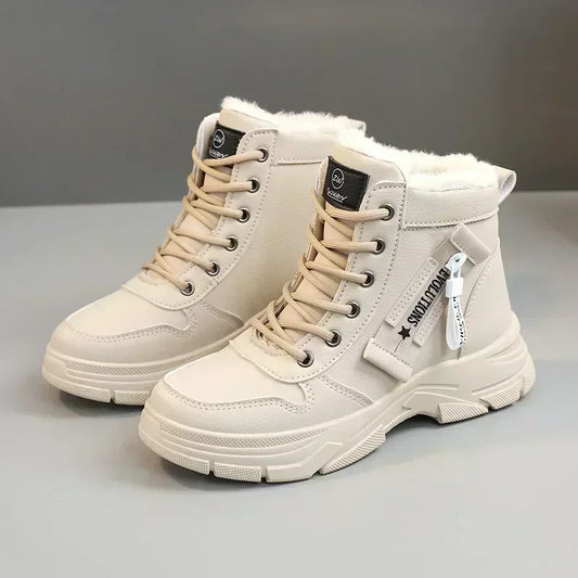 Winter Thick-Soled Women’s Sneakers - Warm Velvet-Lined Platform Shoes