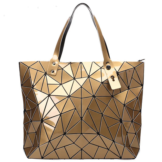 LustraGlow Summer Holographic Tote - Fashion Messenger & Shoulder Bag for Women