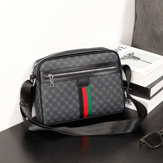 Luxury Men’s Crossbody Bag | Designer Letter Print Shoulder Messenger Sling Satchel