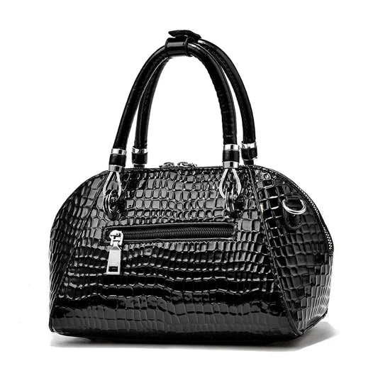 Solene Mini Croco Shell Tote - Chic Yellow Shoulder Bag for Women