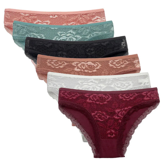 5-Piece Low-Rise Lace Panty Set - Sexy Cotton Briefs for Women, New Arrival Lingerie Collection
