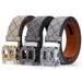 Luxury Men’s Leather Belt - Alloy Needle Buckle with B-Shaped Head, Business & Casual