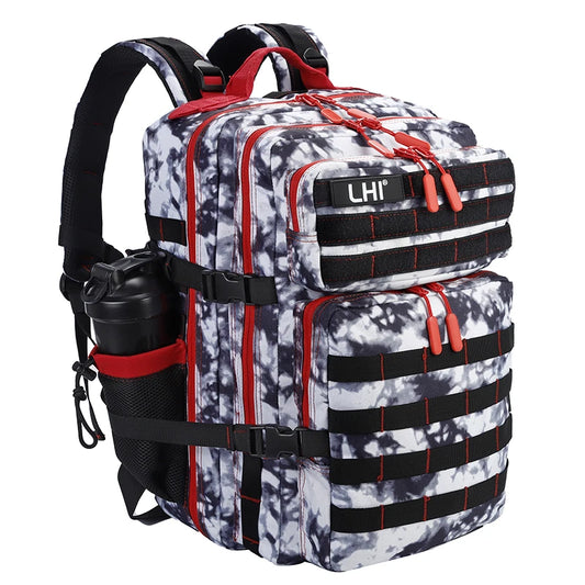 LHI 45L Tactical Backpack for Men & Women - Large Outdoor Sports Hiking Gym Bag with Bottle Holder