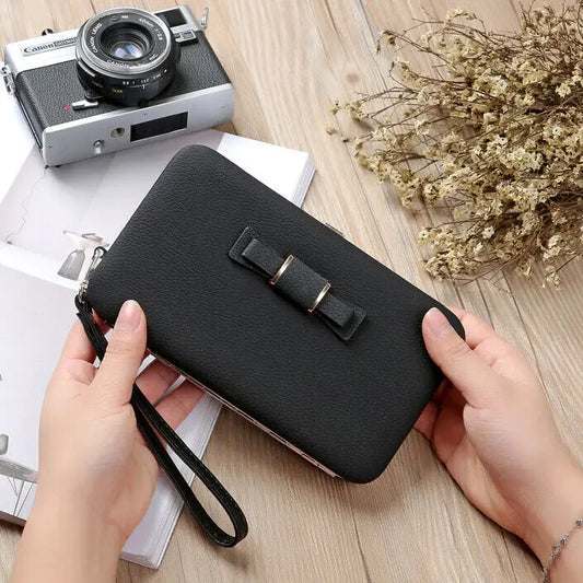 Fashion Women's Long Clutch Wallet - Card Holder, Cellphone Case & Wristlet Handbag