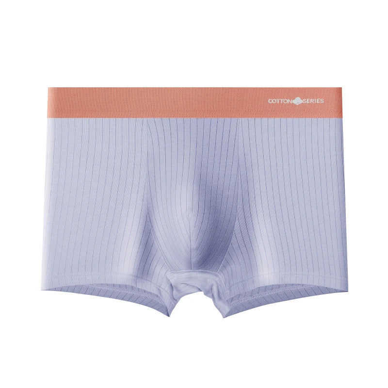 Men’s Cotton Boxer Briefs - Comfortable, Skin-Friendly, Antibacterial, Large Size Summer Underwear