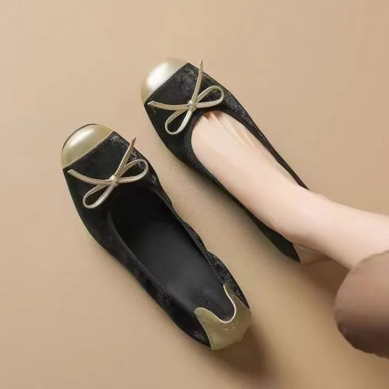 New Style Women’s Bow Ballet Flats – Soft Sole Shallow-Mouth Designer Flats