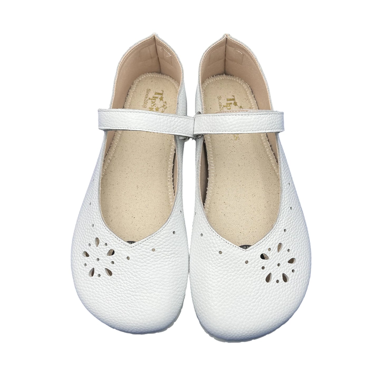 Mary Jane Ballerina Flats - Barefoot Soft Sole Leather Shoes with Wide Toe Box