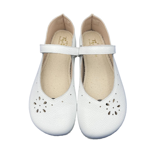 Mary Jane Ballerina Flats - Barefoot Soft Sole Leather Shoes with Wide Toe Box